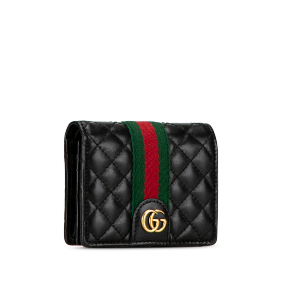 Pre-Loved Gucci Double G Web Trapuntata Compact Wallet - Picture 2 of 10